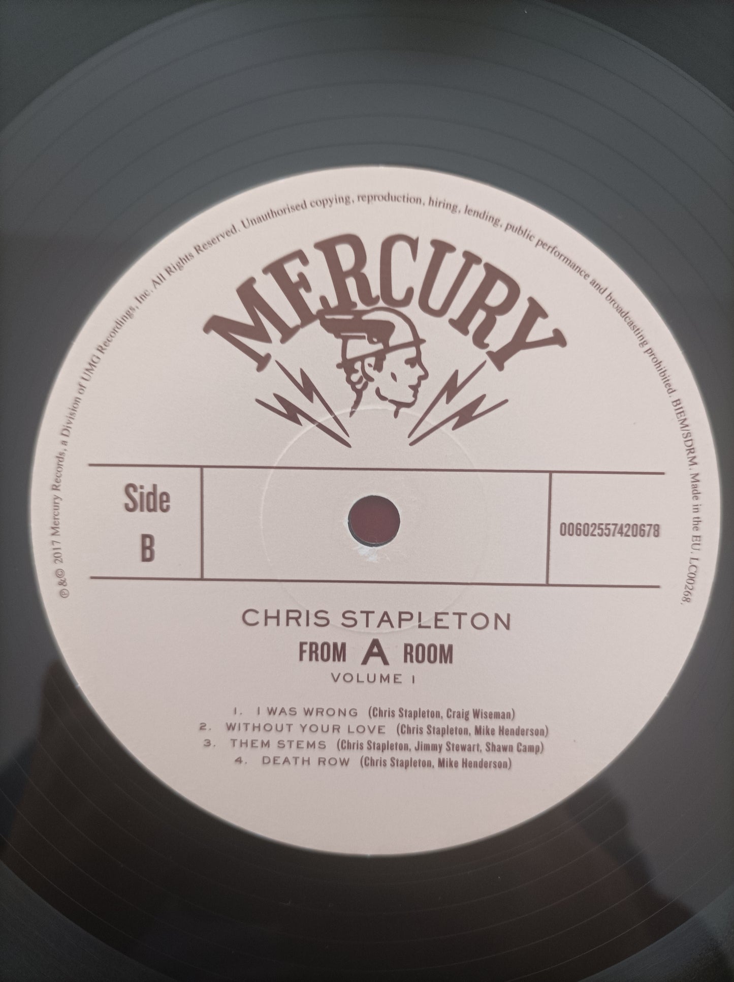 Lp Vinil Chris Stapieton From a Room Vol. 1 Com encarte