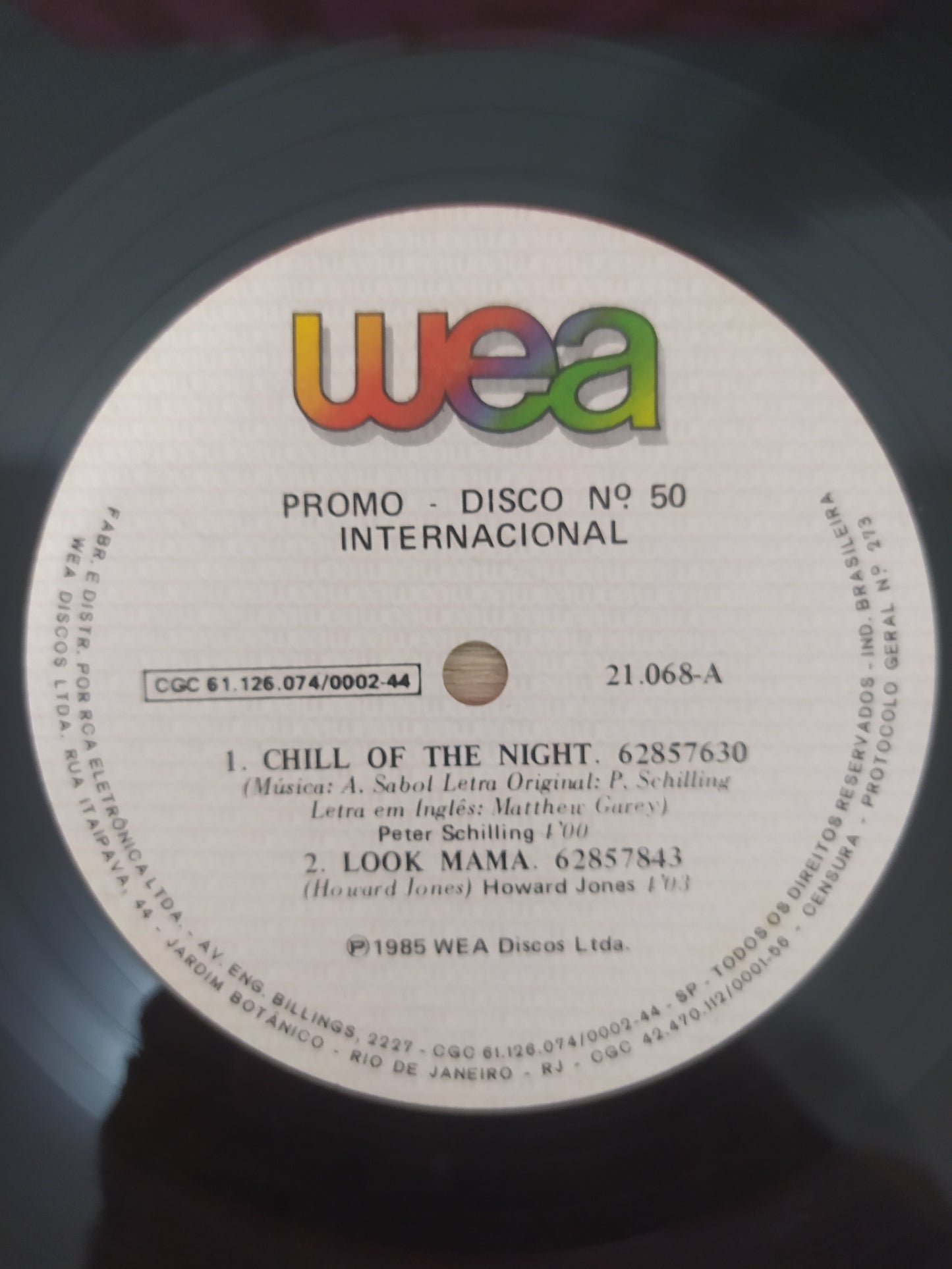 Lp Vinil WEA n 50 Chill Of The Night / More Than In Can Bear