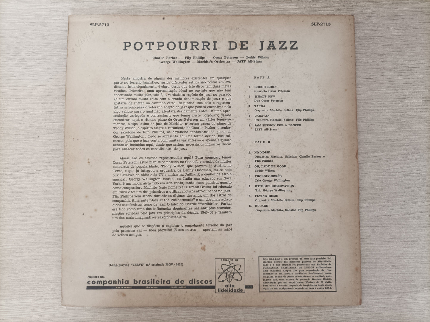 Lp Vinil Potpourri de Jazz