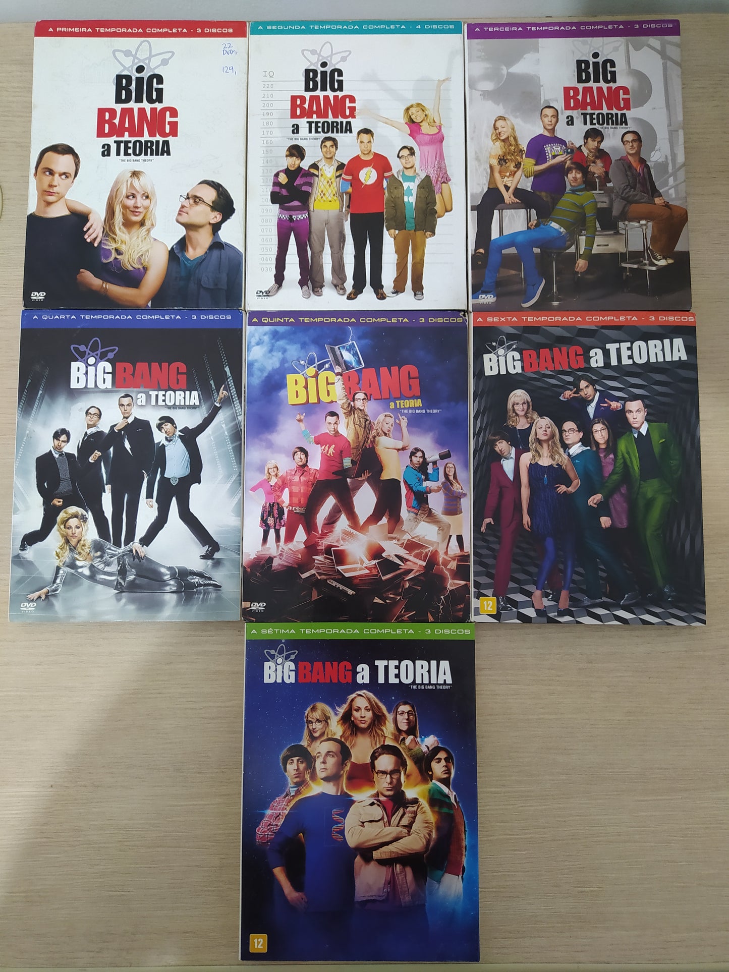 Dvd Lote Big Bang A Teoria 1ª a 7ª Temporada 22 Dvds