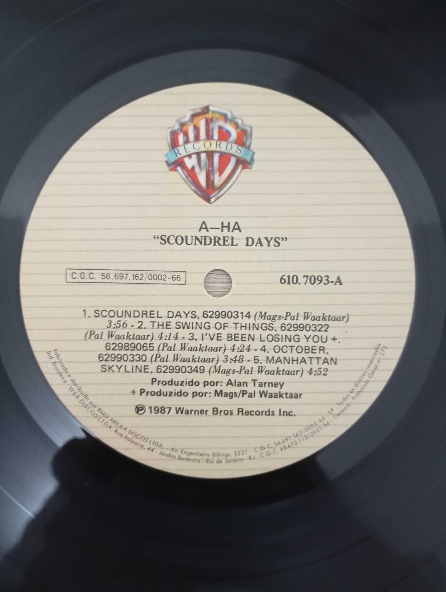 Disco Vinil Scoundrel Days A-ha A