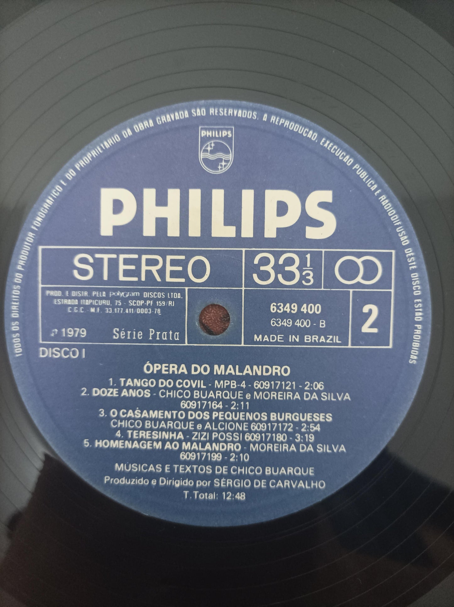 Lp Disco Vinil Ópera Malandro B Chico Buarque Duplo Encartes