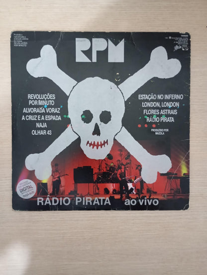 Disco Vinil Rádio Pirata Ao Vivo RPM Com Encarte A