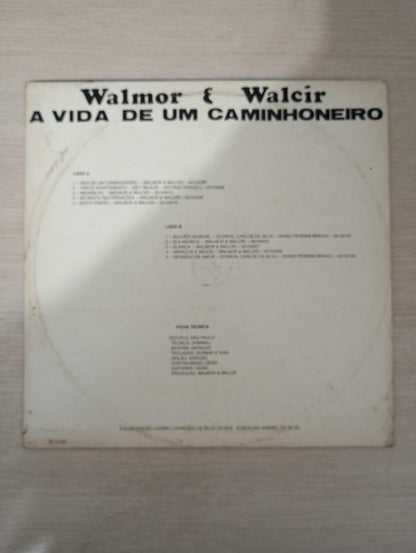 Lp Vinil Walmor e Walmir A Vida de Um Caminhoneiro