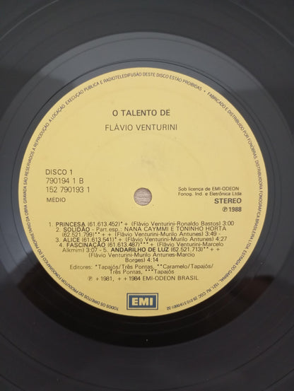 Lp Vinil Flávio Venturini O Talento De Duplo Com Encarte