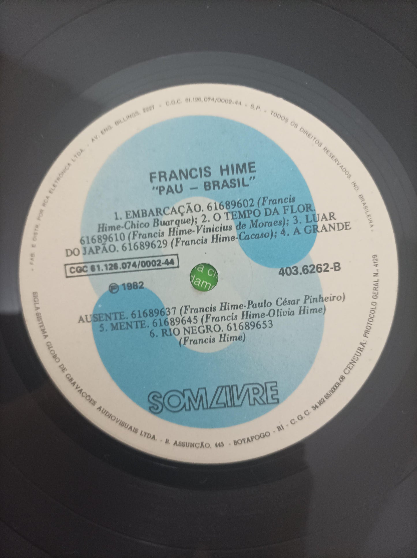 Disco Vinil Pau Brasil Francis Hime Com Encarte A