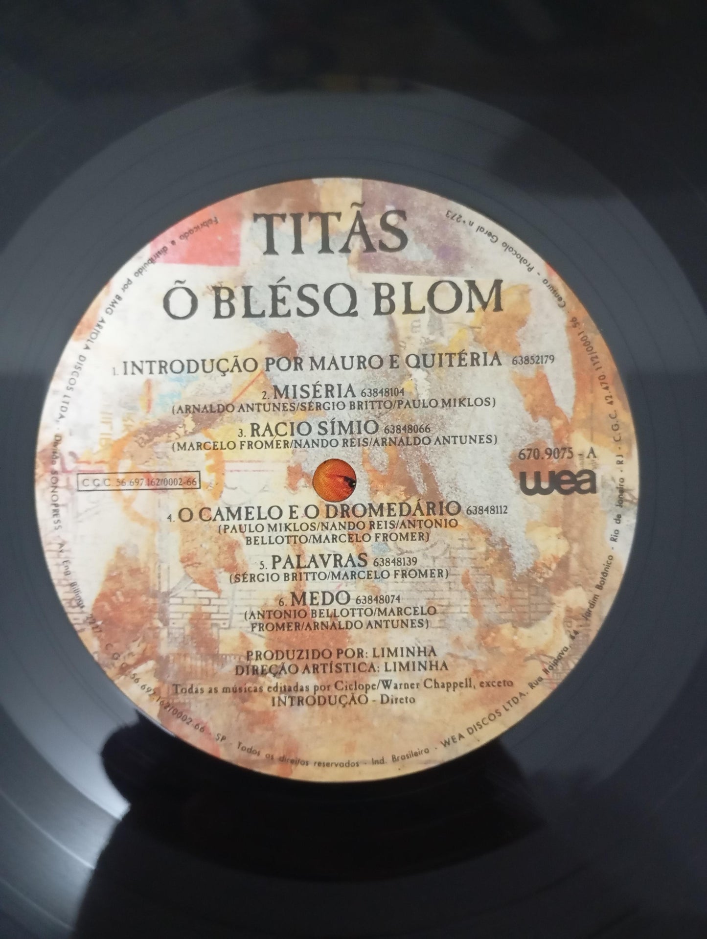 Lp Vinil Titãs Õ Blésq Blom Capa Dupla Com Encarte