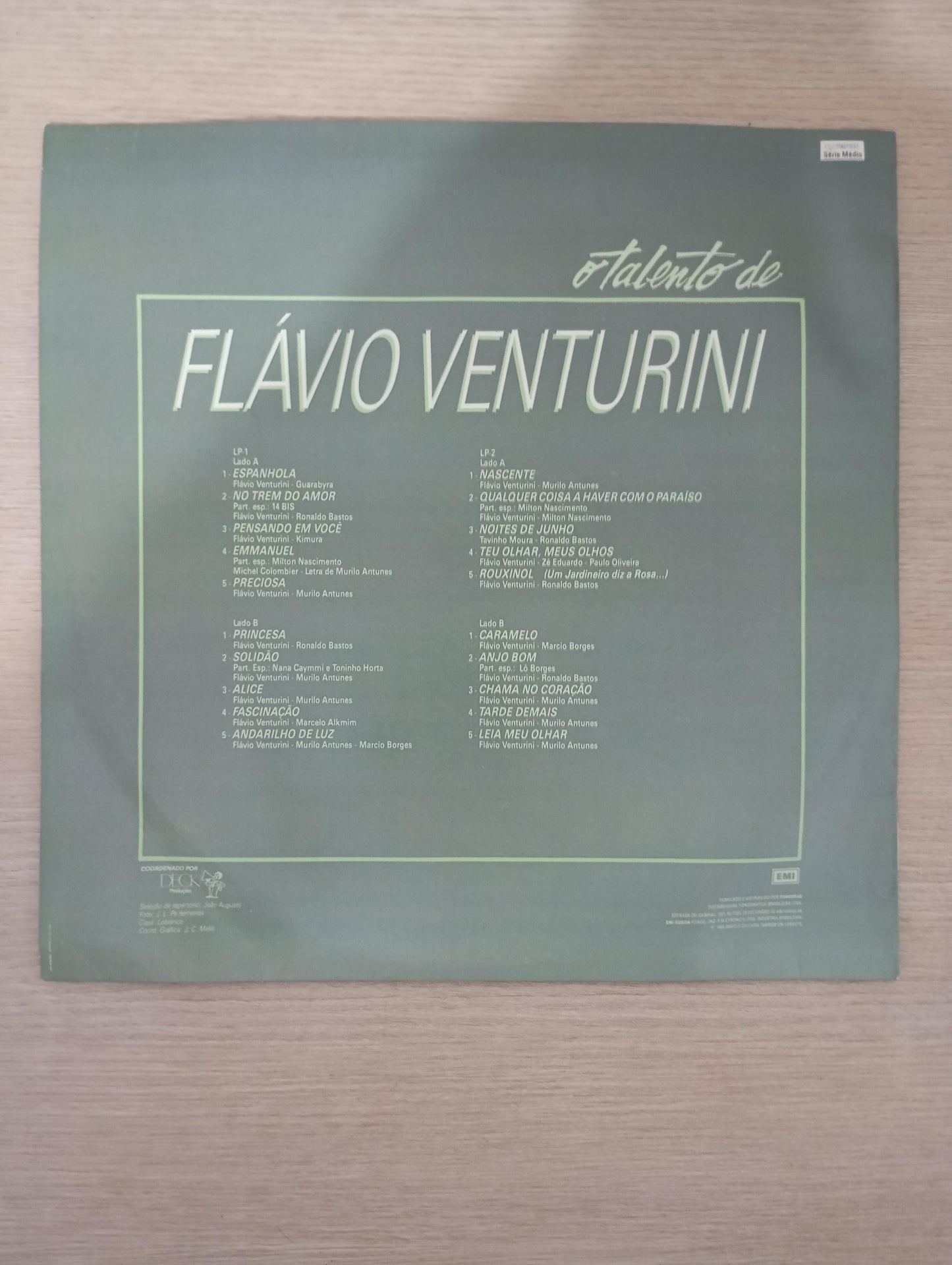 Lp Vinil Flávio Venturini O Talento De Duplo Com Encarte