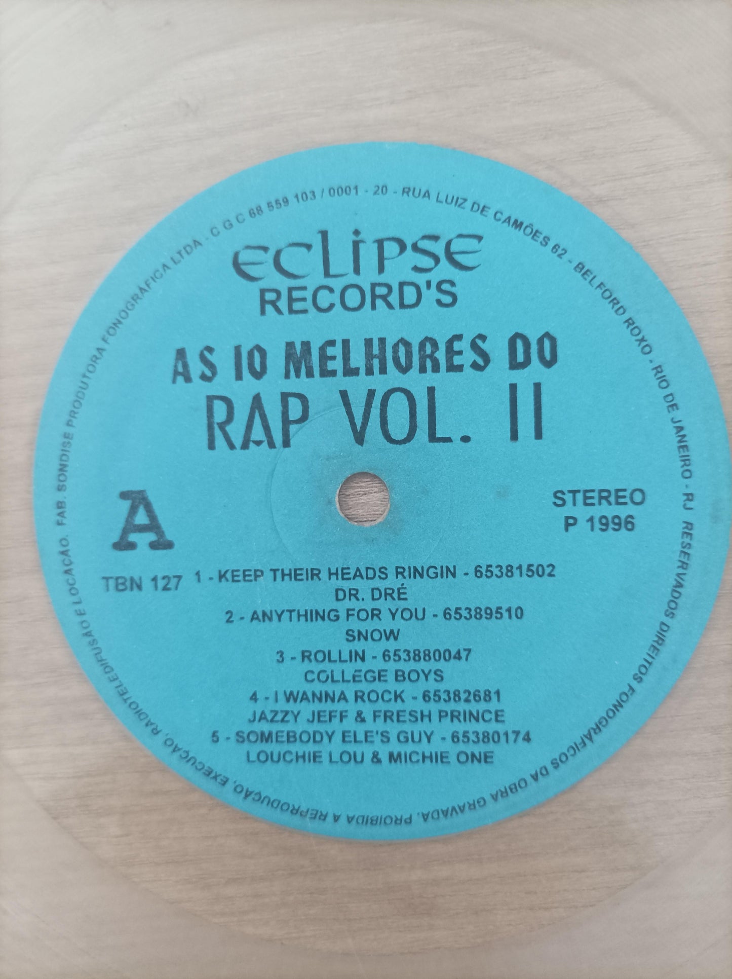 Lp Vinil As 10 Melhores do Rap Vol. 2