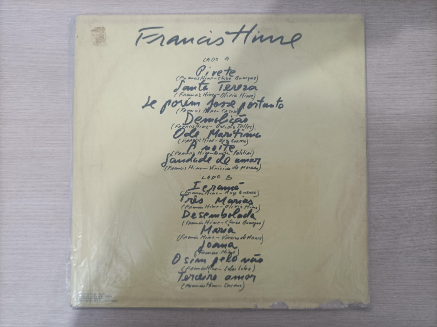 Lp Vinil Francis Hime Se Porém Fosse Portanto Com Encarte