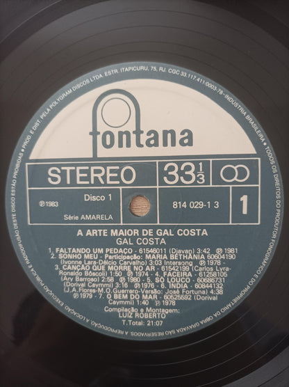 Lp Vinil Gal Costa A Arte Maior de Duplo