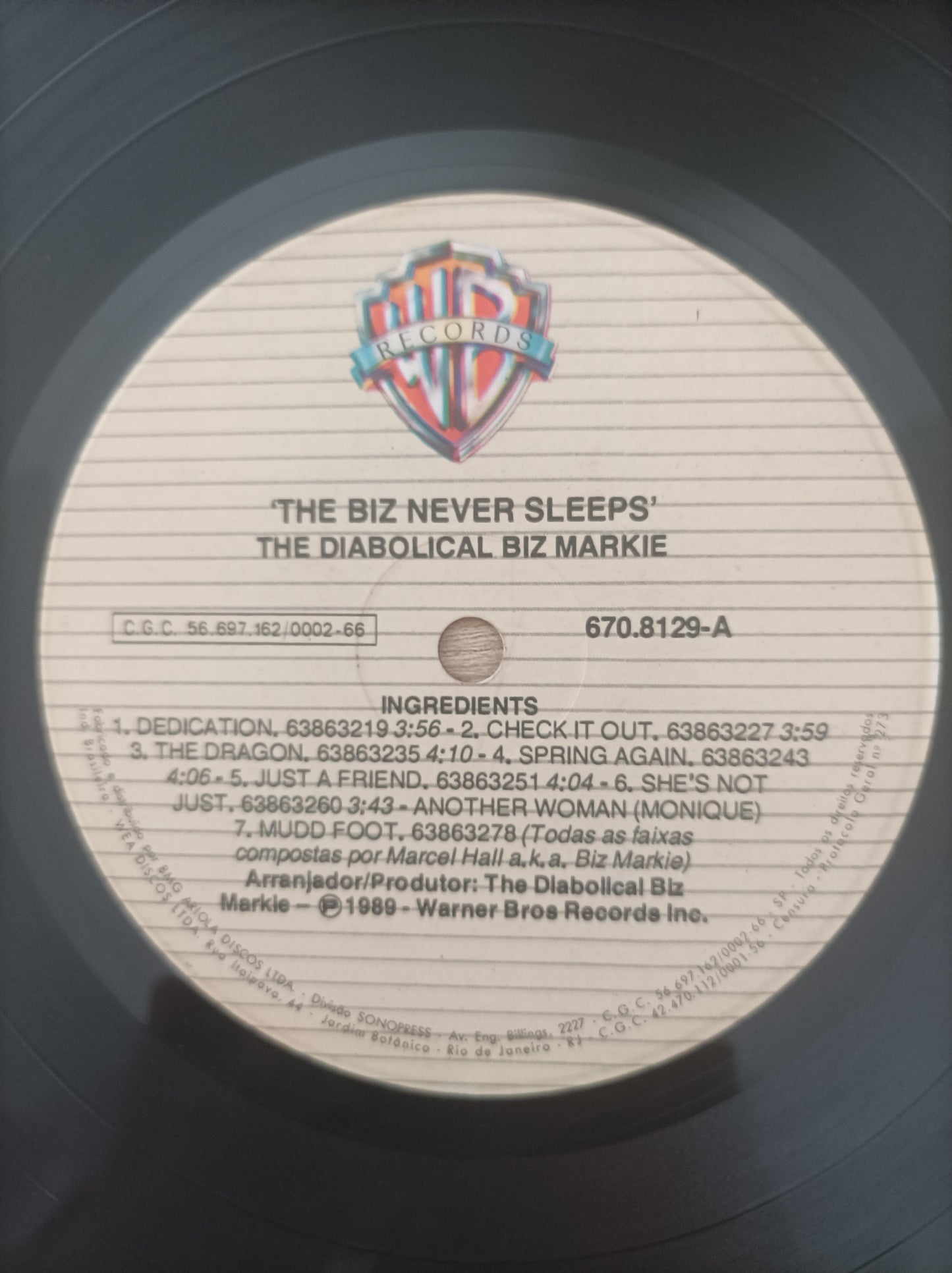 Lp Vinil Biz Markie The Biz Never Sleeps