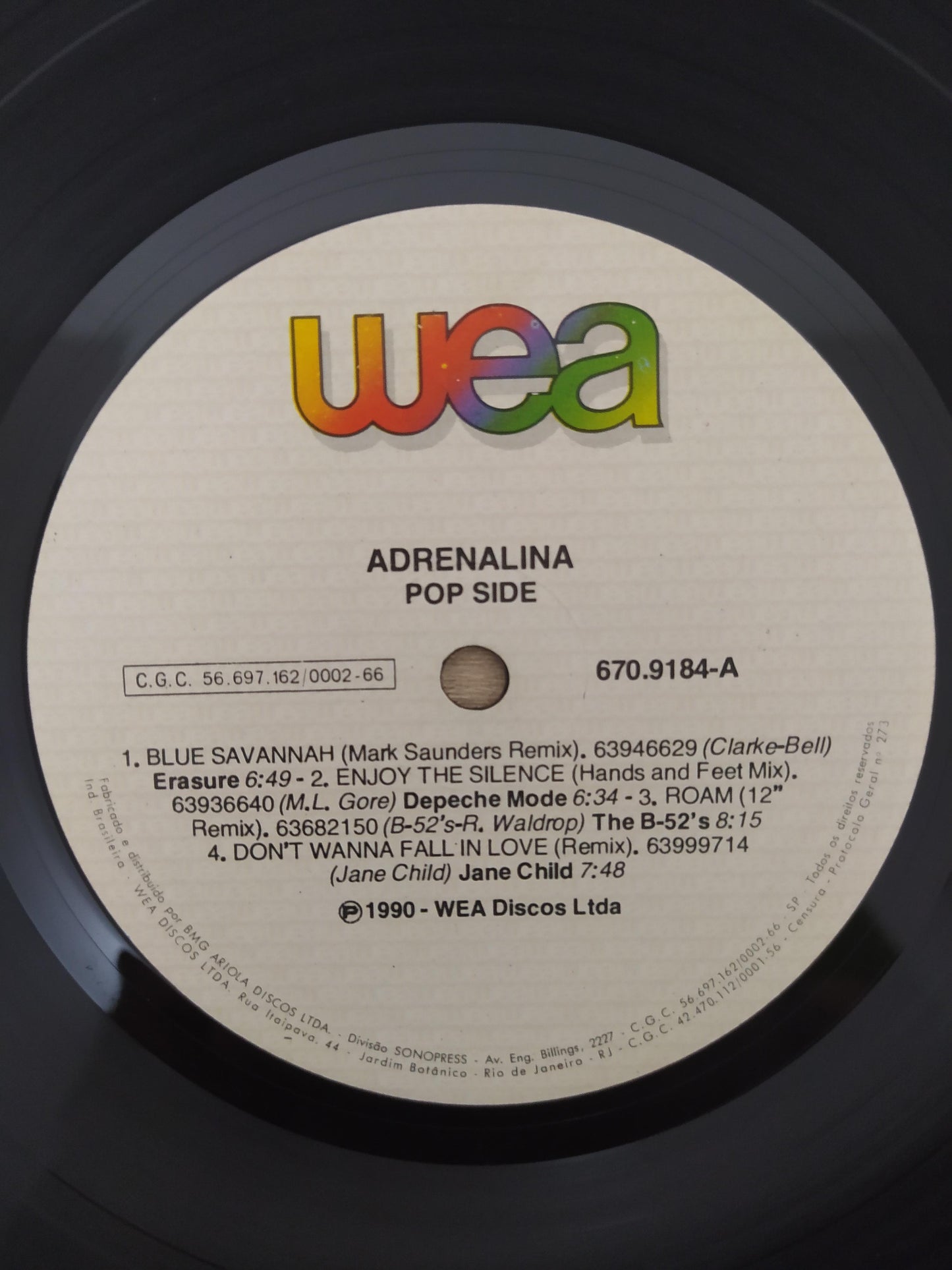 Disco Vinil Adrenalina Disco A