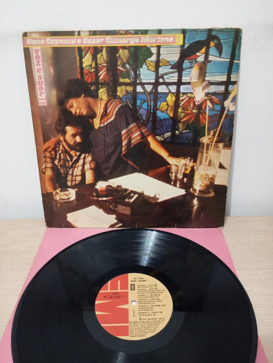 Lp Vinil Nana Caymmi e Cesar Camargo Voz E Suor Com Encarte