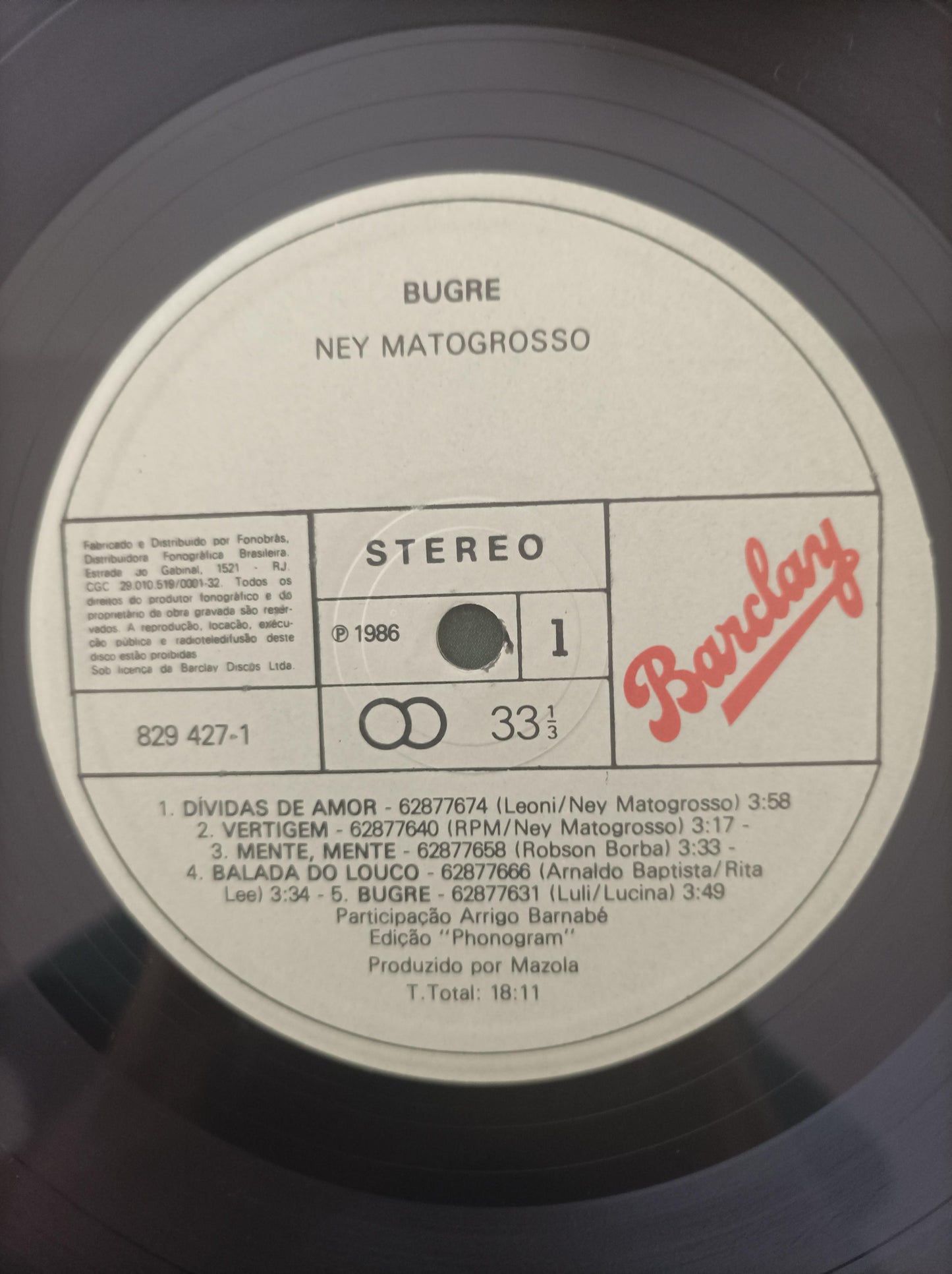 Lp Vinil Ney Matogrosso Bugre Com Encarte