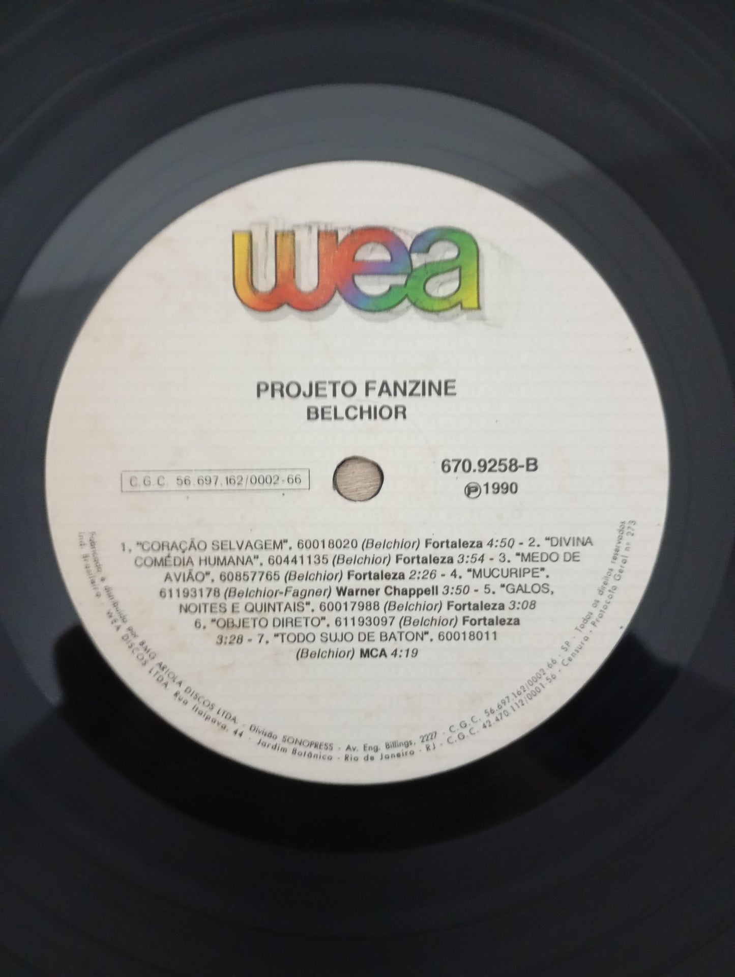 Lp Vinil Belchior Projeto Fanzine Com Encarte