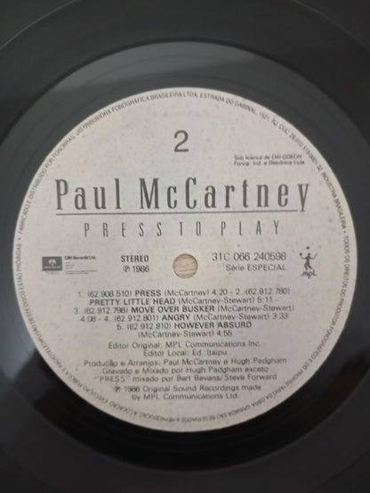 Lp Vinil Paul McCartney Press To Play Capa Dupla Com Encarte