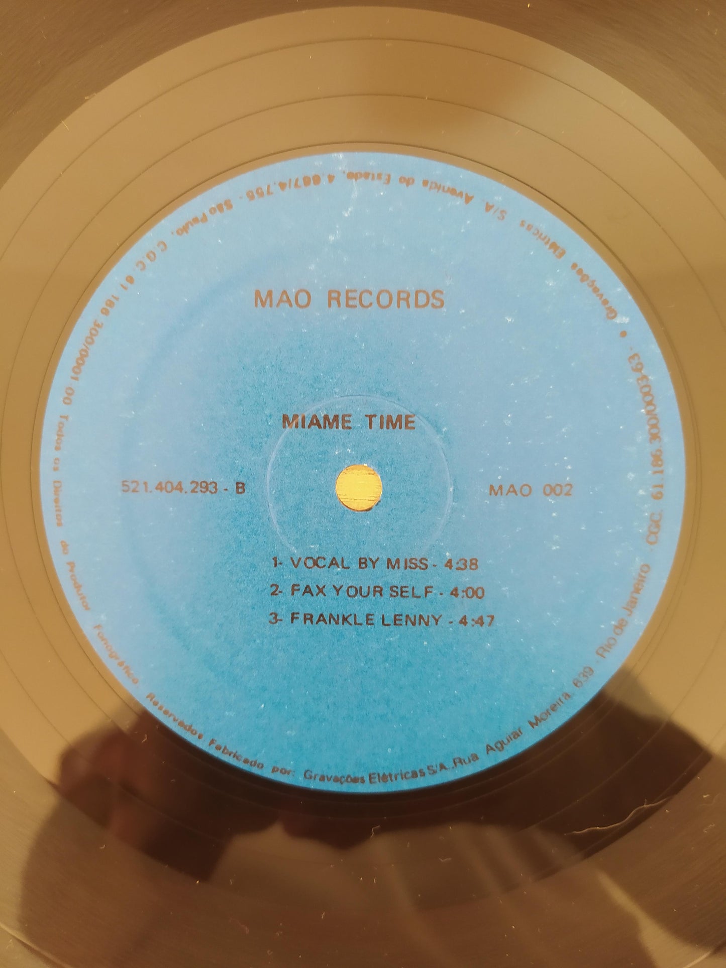 Lp Vinil MAO Records Miami Time