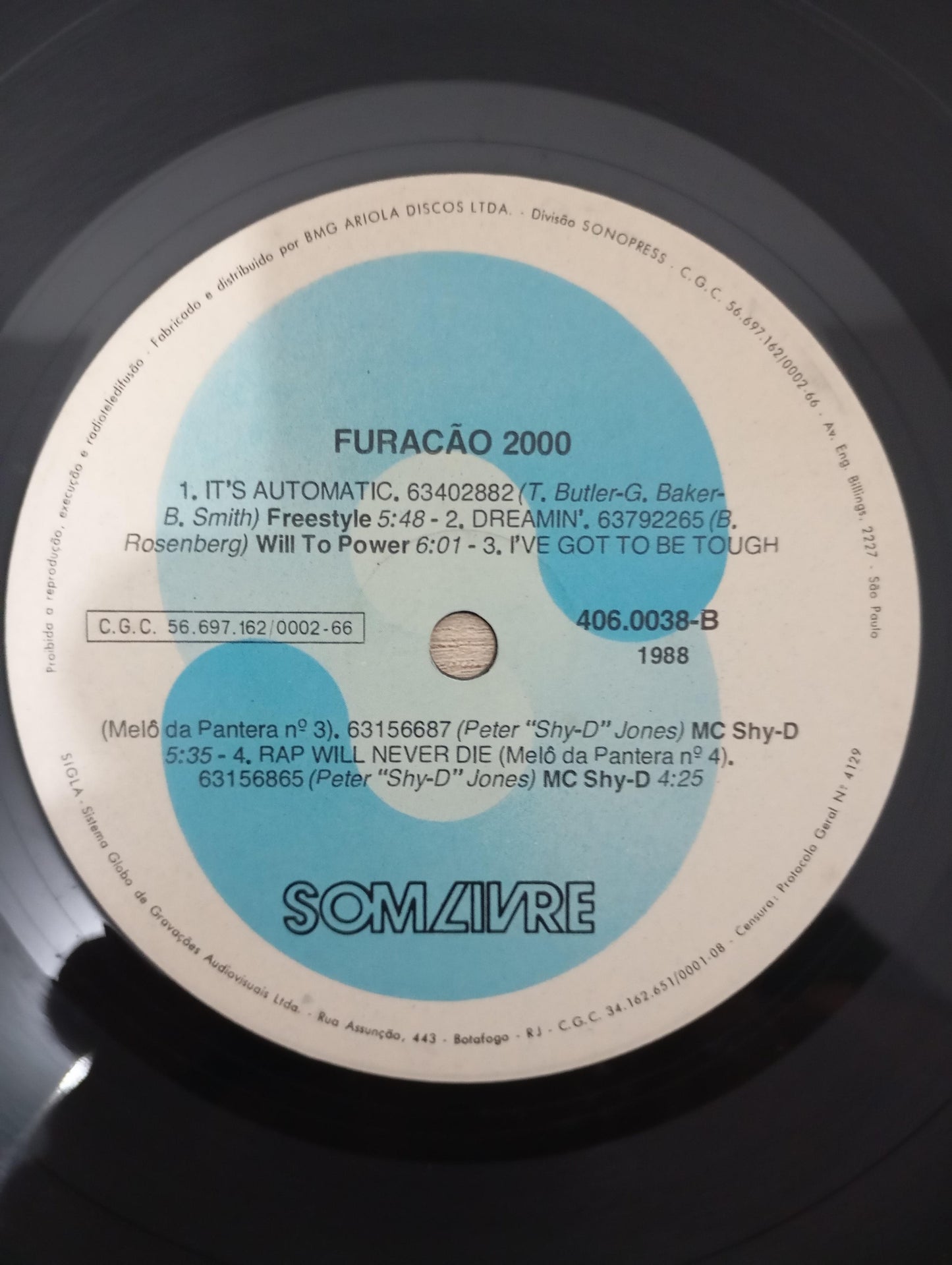 Disco Vinil 1988 Furacão 2000 A