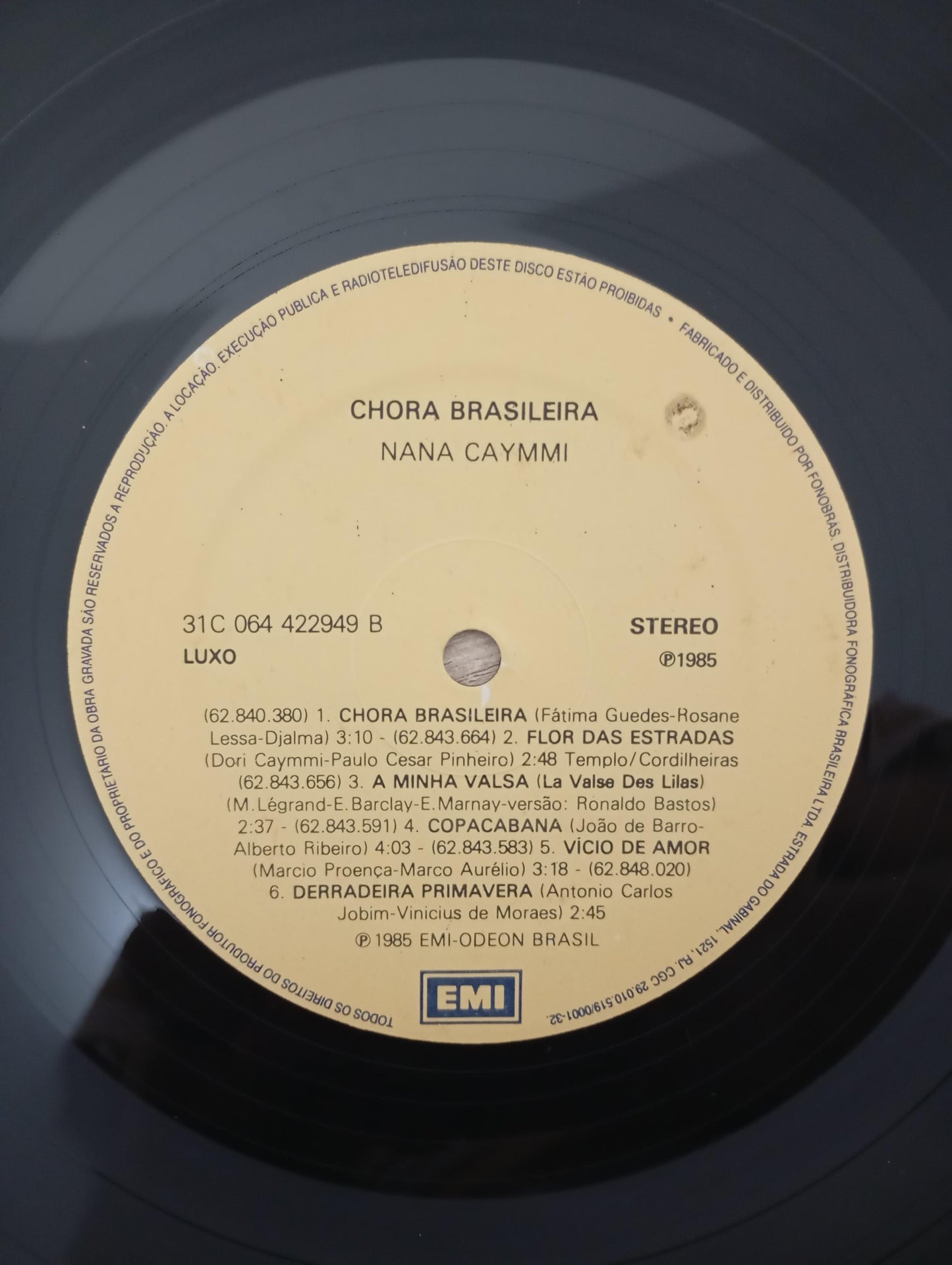 Lp Vinil Nana Caymmi Chora Brasileira Com Encarte