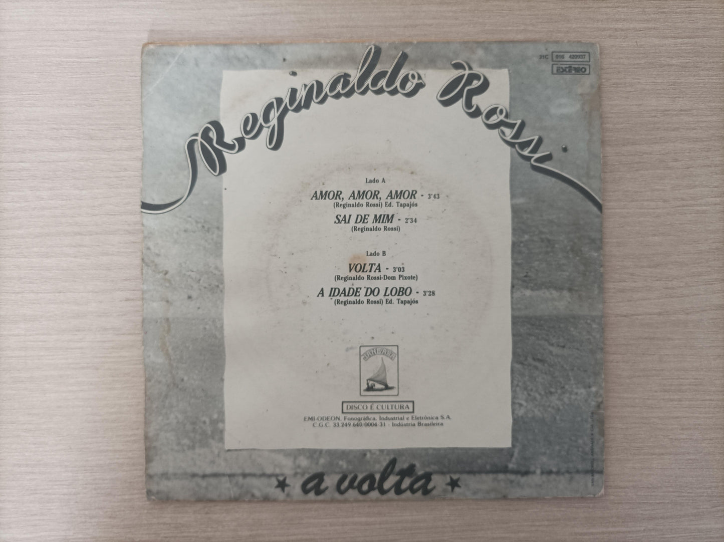 Vinil Compacto Reginaldo Rossi A Volta