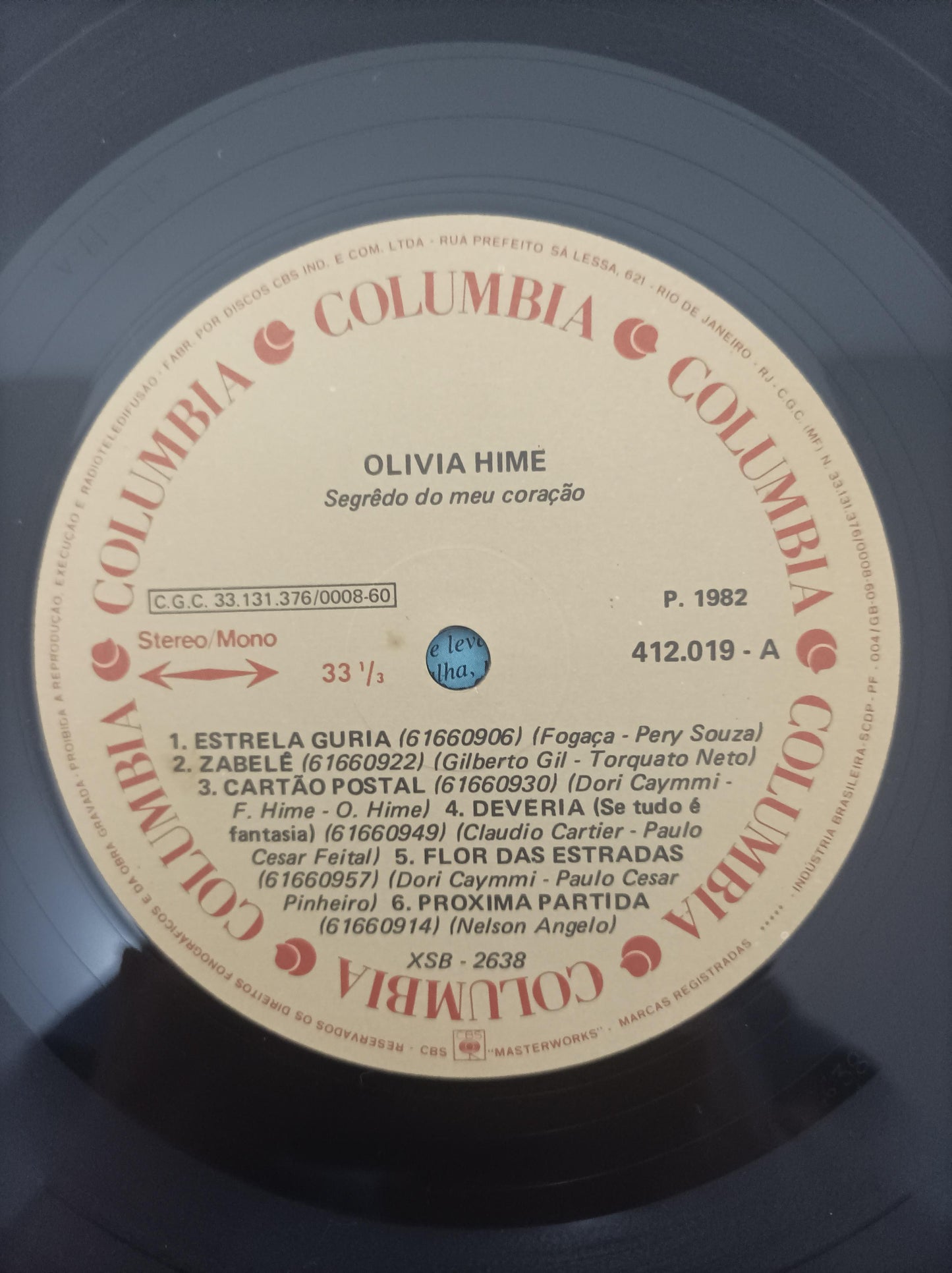 Lp Vinil Olivia Hime Segredo Do Meu Coração Com Encarte