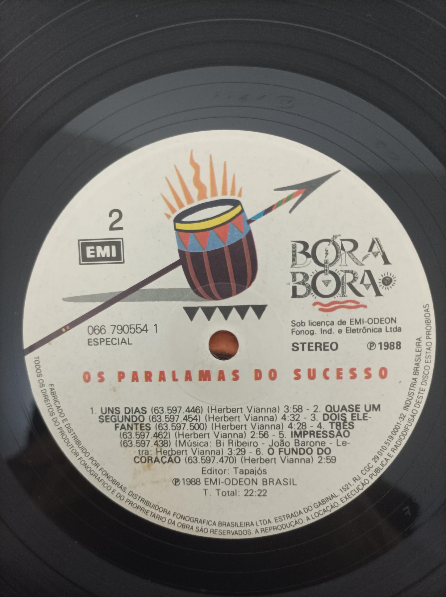 Lp Vinil Os Paralamas Do Sucesso Bora-Bora Com Encarte