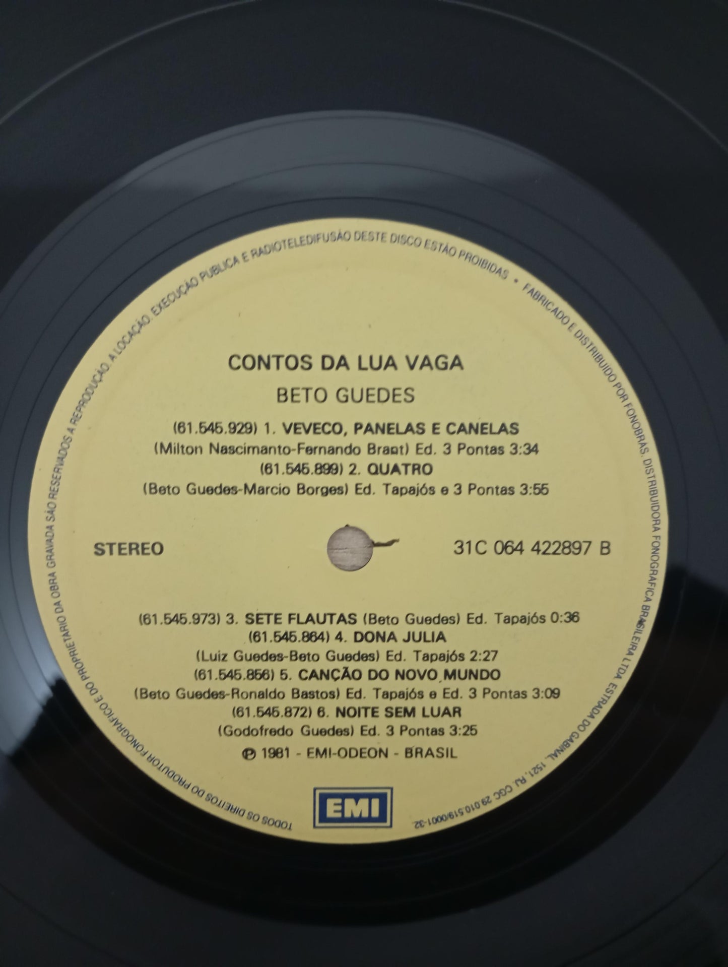 Disco Vinil Contos Da Lua Vaga Beto Guedes A