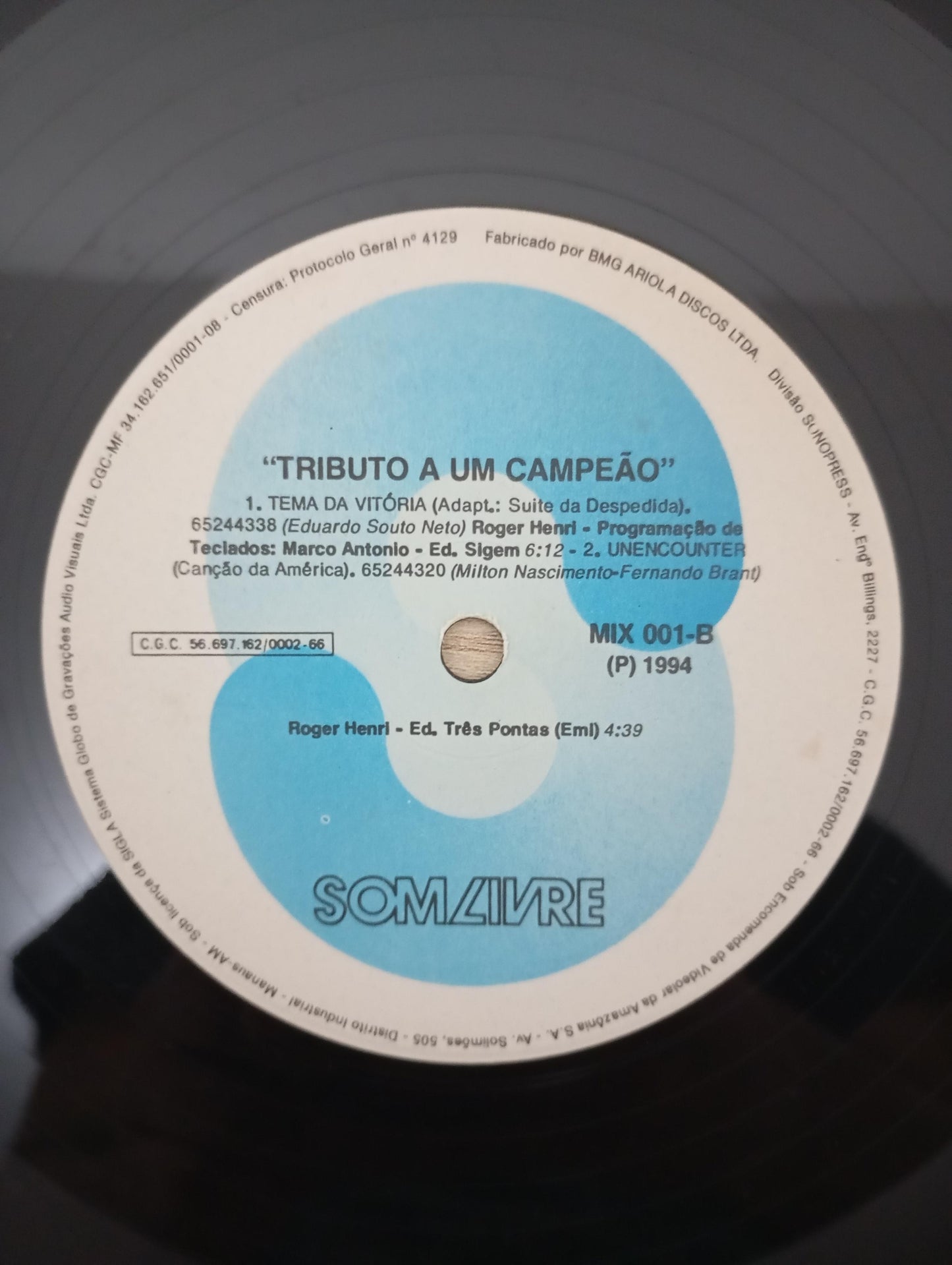 Lp Vinil Tema da Vitória Tributo A Um Campeão