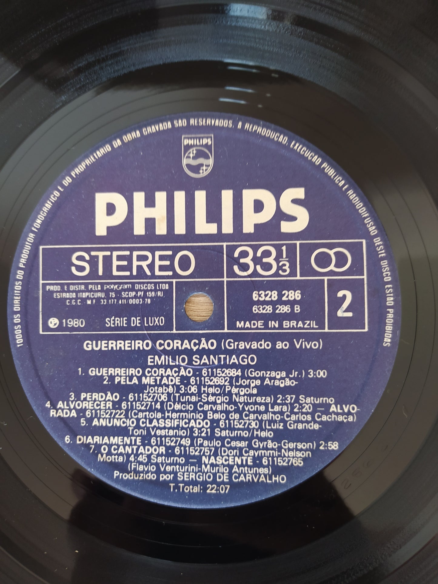 Lp Vinil Emílio Santiago Guerreiro Coração