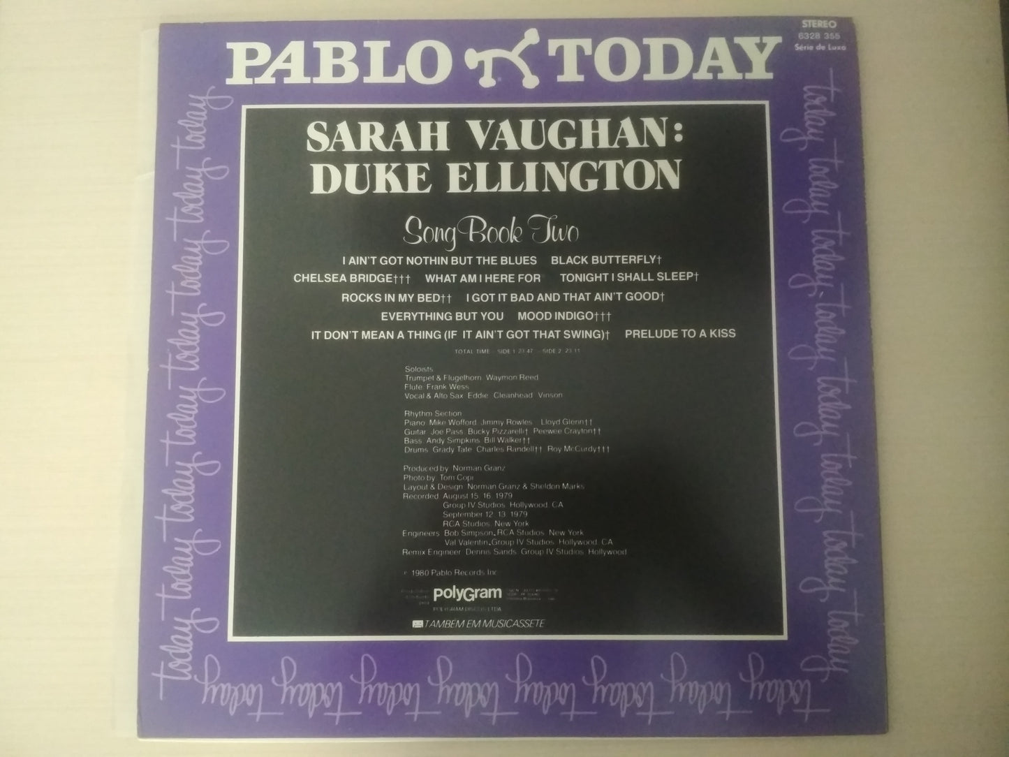 Lp Vinil Sarah Vaughan Duke Ellington Song Book 2